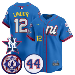 Men's New York Mets National League 2025 MLB All-Star Jersey V3 All Stitched Francisco Lindor #12