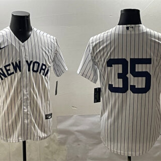 Men's New York Yankees #35 Cody Bellinger White Cool Base Stitched Baseball Jersey