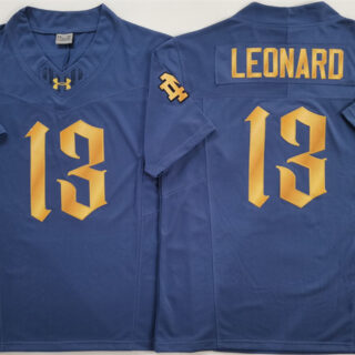 Men's Notre Dame Fighting Irish #13 Riley Leonard Navy Blue 2025 F.U.S.E. Limited Stitched Jersey