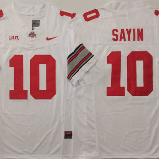 Men's Ohio State Buckeyes #10 Julian Sayin White 2025 F.U.S.E. Limited Stitched Jersey