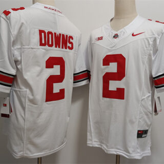 Men's Ohio State Buckeyes #2 Caleb Downs White F.U.S.E. Limited Stitched Jersey