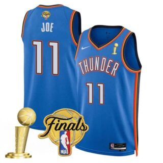 Men's Oklahoma City Thunder #11 Isaiah Joe 2024-25 Champions Jersey All Stitched