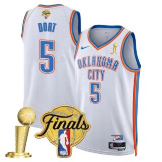 Men's Oklahoma City Thunder #5 Luguentz Dort 2024-25 Champions Jersey All Stitched