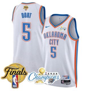 Men's Oklahoma City Thunder #5 Luguentz Dort 2024-25 Champions Jersey All Stitched