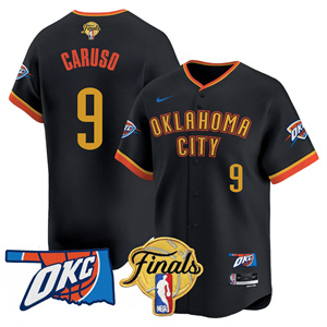 Men's Oklahoma City Thunder #9 Alex Caruso Final Patch Baseball Jersey All Stitched