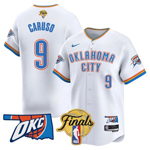 Men's Oklahoma City Thunder #9 Alex Caruso Final Patch Baseball Jersey All Stitched