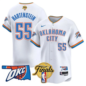 Men's Oklahoma City Thunder #55 Isaiah Hartenstein Final Patch Baseball Jersey All Stitched
