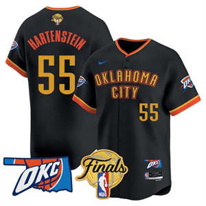 Men's Oklahoma City Thunder #55 Isaiah Hartenstein Final Patch Baseball Jersey All Stitched