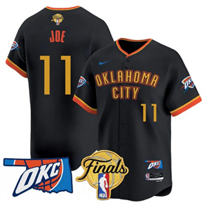 Men's Oklahoma City Thunder #11 Isaiah Joe Final Patch Baseball Jersey All Stitched