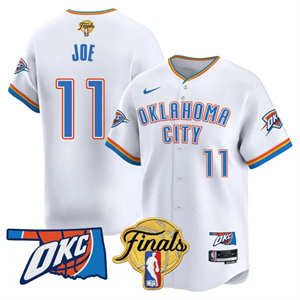 Men's Oklahoma City Thunder #11 Isaiah Joe Final Patch Baseball Jersey All Stitched