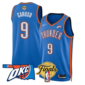 Men's Oklahoma City Thunder #9 Alex Caruso Final Patch Jersey All Stitched