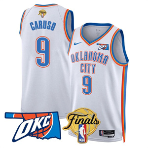 Men's Oklahoma City Thunder #9 Alex Caruso Final Patch Jersey All Stitched
