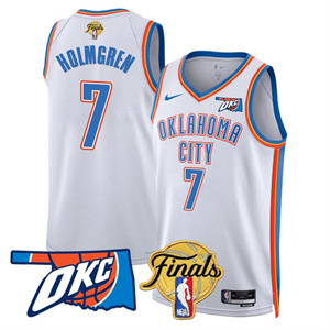 Men's Oklahoma City Thunder #7 Chet Holmgren Final Patch Jersey All Stitched