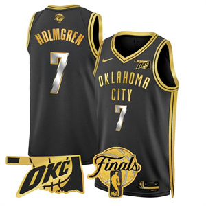 Men's Oklahoma City Thunder #7 Chet Holmgren Final Patch Jersey All Stitched