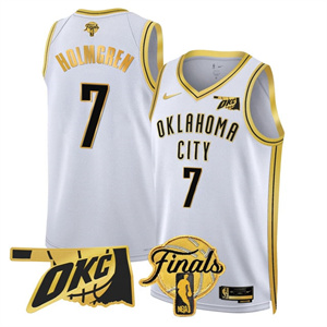 Men's Oklahoma City Thunder #7 Chet Holmgren Final Patch Jersey All Stitched