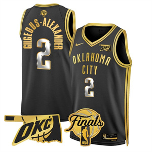 Men's Oklahoma City Thunder #2 Gilgeous-Alexander Final Patch Jersey All Stitched