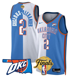 Men's Oklahoma City Thunder #2 Gilgeous-Alexander Final Patch Jersey All Stitched