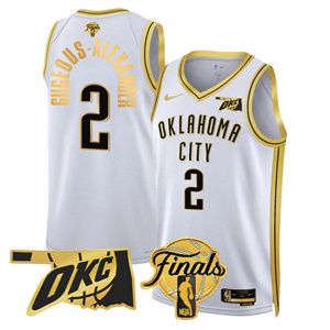Men's Oklahoma City Thunder #2 Gilgeous-Alexander Final Patch Jersey All Stitched