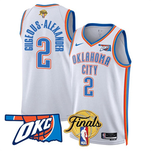 Men's Oklahoma City Thunder #2 Gilgeous-Alexander Final Patch Jersey All Stitched