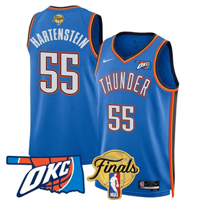 Men's Oklahoma City Thunder #55 Isaiah Hartenstein Final Patch Jersey All Stitched