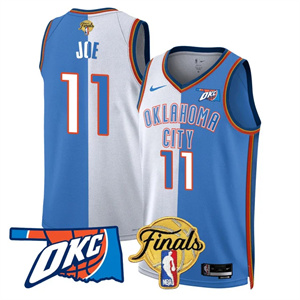 Men's Oklahoma City Thunder #11 Isaiah Joe Final Patch Jersey All Stitched