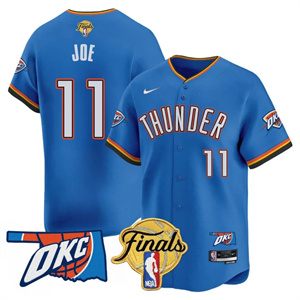 Men's Oklahoma City Thunder #11 Isaiah Joe Final Patch Jersey All Stitched