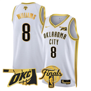 Men's Oklahoma City Thunder #8 Jalen Williams Final Patch Jersey All Stitched