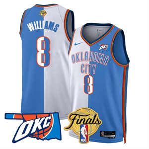 Men's Oklahoma City Thunder #8 Jalen Williams Final Patch Jersey All Stitched
