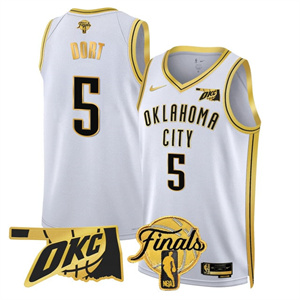 Men's Oklahoma City Thunder #5 Luguentz Dort Final Patch Jersey All Stitched
