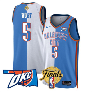 Men's Oklahoma City Thunder #5 Luguentz Dort Final Patch Jersey All Stitched