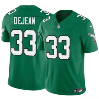 Men's Philadelphia Eagles #33 Cooper DeJean Green 2024 Draft F.U.S.E Vapor Untouchable Throwback Limited Stitched Football Jersey