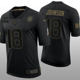 Men's Pittsburgh Steelers #18 Diontae Johnson Black Vapor Untouchable Limited Stitched Jersey