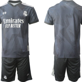 Men's Real Madrid Blank 22 23 Black Soccer Jersey Suit