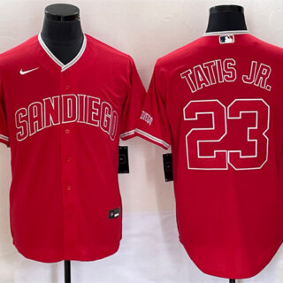 Men's San Diego Padres #23 Fernando Tatis Jr. Red Cool Base Stitched Baseball Jersey