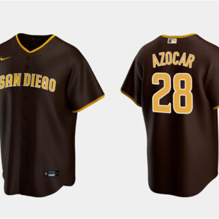 Men's San Diego Padres #28 Jos?? Az??car Brown Cool Base Stitched Jersey