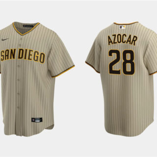 Men's San Diego Padres #28 Jos?? Az??car Tan Cool Base Stitched Jersey