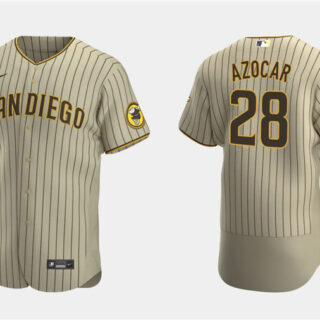 Men's San Diego Padres #28 Jos?? Az??car Tan Flex Base Stitched Baseball Jersey
