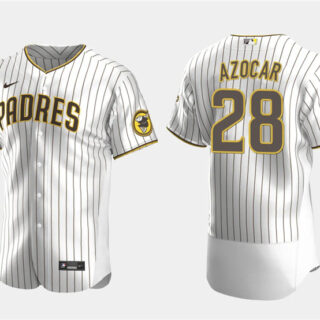 Men's San Diego Padres #28 Jos?? Az??car White Flex Base Stitched Baseball Jersey