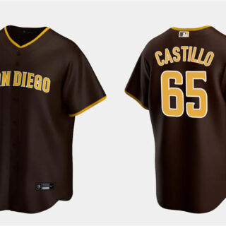 Men's San Diego Padres #65 Jos?? Castillo Brown Cool Base Stitched Jersey