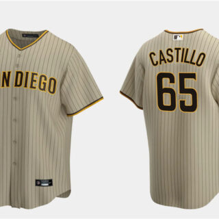 Men's San Diego Padres #65 Jos?? Castillo Tan Cool Base Stitched Jersey