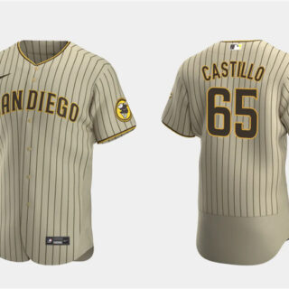 Men's San Diego Padres #65 Jos?? Castillo Tan Flex Base Stitched Baseball Jersey