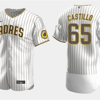 Men's San Diego Padres #65 Jos?? Castillo White Flex Base Stitched Baseball Jersey