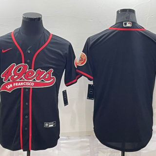 Men's San Francisco 49ers Blank Black Stitched Jersey