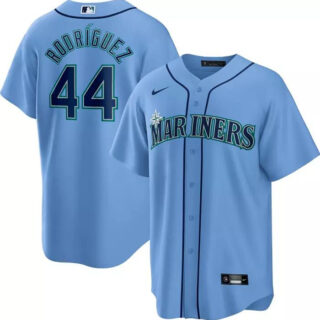 Men's Seattle Mariners #44 Julio Rodr??guez Blue Cool Base Stitched Baseball Jersey