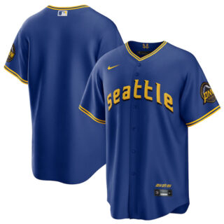 Men's Seattle Mariners Active Player Custom Royal 2023 City Connect Cool Base Stitched Baseball Jersey