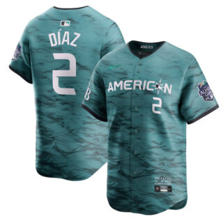 Men's Tampa Bay Rays #2 Yandy D??az Teal 2023 All-Star Cool Base Stitched Baseball Jersey