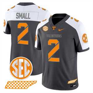 Men's Tennessee Volunteers #2 Jabari Small 2025 'Smokey Grey Series' Vapor Limited Jersey V2 All Stitched