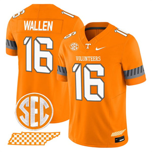 Men's Tennessee Volunteers #16 Morgan Wallen 2025 'Smokey Grey Series' Vapor Limited Jersey V2 All Stitched