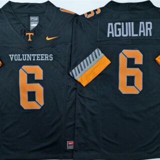 Men's Tennessee Volunteers #6 Joey Aguilar Black 2025 F.U.S.E. Stitched Jersey
