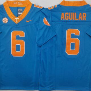 Men's Tennessee Volunteers #6 Joey Aguilar Blue 2025 F.U.S.E. Stitched Jersey